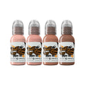 World Famous Ink - Maks Kornev's Pink Skintone Complete Set - 4x30ml